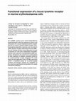 Research paper thumbnail of Functional expression of a locust tyramine receptor in murine erythroleukaemia cells