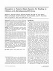 Research paper thumbnail of Disruption of posterior brain systems for reading in children with developmental dyslexia