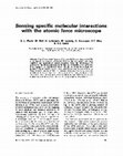 Research paper thumbnail of Sensing specific molecular interactions with the atomic force microscope