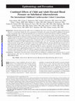 Research paper thumbnail of Combined Effects of Child and Adult Elevated Blood Pressure on Subclinical Atherosclerosis: The International Childhood Cardiovascular Cohort Consortium