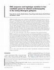 Research paper thumbnail of DNA sequence and haplotype variation in two candidate genes for dilated cardiomyopathy in the turkey Meleagris gallopavo