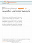 Research paper thumbnail of Genome signature-based dissection of human gut metagenomes to extract subliminal viral sequences