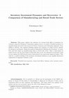 Research paper thumbnail of Inventory Investment Dynamics and Recoveries: A Comparison of Manufacturing and Retail Trade Sectors