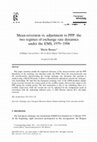 Research paper thumbnail of Mean-reversion vs. adjustment to PPP: the two regimes of exchange rate dynamics under the EMS, 1979-1998