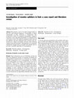 Research paper thumbnail of Investigation of wooden splinters in foot: a case report and literature review