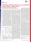 Research paper thumbnail of Modeling and data choices sway conclusions about climate-conflict links