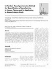 Research paper thumbnail of LC-Tandem Mass Spectrometry Method for Quantification of Lumefantrine in Human Plasma and Its Application to Bioequivalence Study