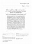 Research paper thumbnail of Differential effects of chronic intermittent and chronic constant hypoxia on postnatal growth and development