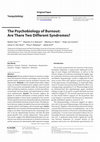 Research paper thumbnail of The Psychobiology of Burnout: Are There Two Different Syndromes