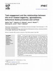 Research paper thumbnail of Task engagement and the relationships between the error-related negativity, agreeableness, behavioral shame proneness and cortisol