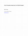 Research paper thumbnail of Sector Perceptions among State-Level Public Managers