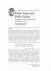 Research paper thumbnail of Public Values and Public Failure: Implications of the 2004-2005 Flu Vaccine Case