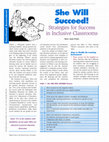 Research paper thumbnail of She Will Succeed! Strategies for Success in Inclusive Classrooms