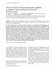 Research paper thumbnail of Phase II study of tirapazamine plus cisplatin in patients with advanced or recurrent cervical cancer