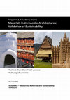 Research paper thumbnail of Materials in Vernacular Architectures: Validation of Sustainability