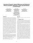 Research paper thumbnail of Learning to Program: Gender Differences and Interactive Effects of Students' Motivation, Goals, and Self-Efficacy on Performance