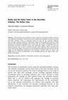 Research paper thumbnail of Banks and the Value Chain in the Securities Industry: The Italian Case