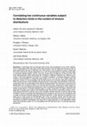 Research paper thumbnail of Correlating two continuous variables subject to detection limits in the context of mixture distributions