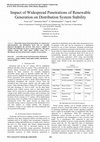 Research paper thumbnail of Impact of widespread penetrations of renewable generation on distribution system stability