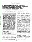 Research paper thumbnail of A single intracerebroventricular injection of dexamethasone elevates food intake and plasma insulin and depresses metabolic rates in adrenalectomized obese (ob/ob) mice