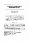 Research paper thumbnail of Cooperative relationships in competitive markets