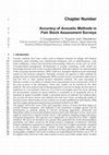 Research paper thumbnail of Accuracy of Acoustic Methods in Fish Stock Assessment Surveys