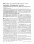 Research paper thumbnail of Differential regulation of the human and murine CD34 genes in hematopoietic stem cells