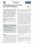 Research paper thumbnail of Governing the health risks of climate change: towards multi-sector responses