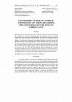 Research paper thumbnail of Contemporary Roman Catholic and Protestant Views Regarding Conversion of the Jews to Christianity