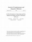 Research paper thumbnail of In Vitro Evaluation of Antioxidant and Free Radical Scavenging Activities of Rhodiola imbricata