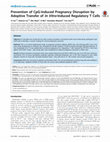 Research paper thumbnail of Prevention of CpG-induced pregnancy disruption by adoptive transfer of in vitro-induced regulatory T cells