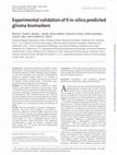 Research paper thumbnail of Experimental validation of 5 in-silico predicted glioma biomarkers