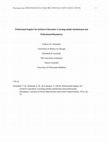 Research paper thumbnail of Professional inquiry for inclusive education: learning amidst institutional and professional boundaries