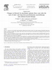 Research paper thumbnail of Changes in lifestyle for psychiatric patients three years after the start of short- and long-term psychodynamic psychotherapy and solution-focused therapy