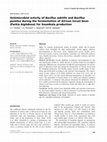 Research paper thumbnail of Antimicrobial activity of Bacillus subtilis and Bacillus pumilus during the fermentation of African locust bean (Parkia biglobosa) for Soumbala production