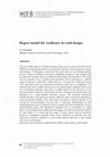 Research paper thumbnail of Regret Model for Resilience in Road Design