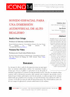 Research paper thumbnail of Sonido espacial para una inmersión audiovisual de alto realismo