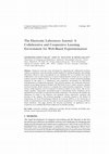 Research paper thumbnail of The Electronic Laboratory Journal: A Collaborative and Cooperative Learning Environment for Web-Based Experimentation