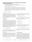 Research paper thumbnail of Experimental determination of heat capacities and their correlation with theoretical predictions