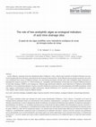 Research paper thumbnail of The role of two acidophilic algae as ecological indicators of acid mine drainage sites