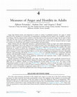 Research paper thumbnail of Measures of Anger and Hostility in Adults