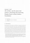 Research paper thumbnail of "'Er ist Herr, und die puren sind meister': Practicing and Conceiving Popular Power in Early Modern Graubünden," in René Roca and Andreas Auer, eds., Wege Zur Direkten Demokratie in den schweizerischen Kantonen. Zurich: Schulthess, 2011, pp. 55-66.