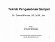 Research paper thumbnail of Teknik Pengambilan Sampel