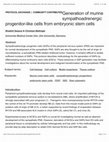 Research paper thumbnail of Generation of murine sympathoadrenergic progenitor-like cells from embryonic stem cells : Protocol Exchange