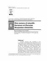 Research paper thumbnail of One century of science on Peruvian Amazonian ethnicities. Chapter 6