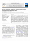 Research paper thumbnail of In union lies strength: Collaborative competence in new product development and its performance effects