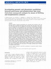 Research paper thumbnail of Investigating genomic and phenotypic parallelism between piscivorous and planktivorous lake trout (Salvelinus namaycush) ecotypes by means of RADseq and morphometrics analyses