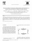 Research paper thumbnail of Structural stability of aluminum stabilized alpha nickel hydroxide as a positive electrode material for alkaline secondary batteries