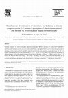 Research paper thumbnail of Simultaneous determination of zirconium and hafnium as ternary complexes with 2-(5-bromo-2-pyridylazo)-5-diethylaminophenol and fluoride by reversed-phase liquid chromatography