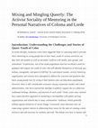 Research paper thumbnail of Mixing and Mingling Queerly: The Activist Sociality of Mentoring in the Personal Narratives of Coloma and Lorde